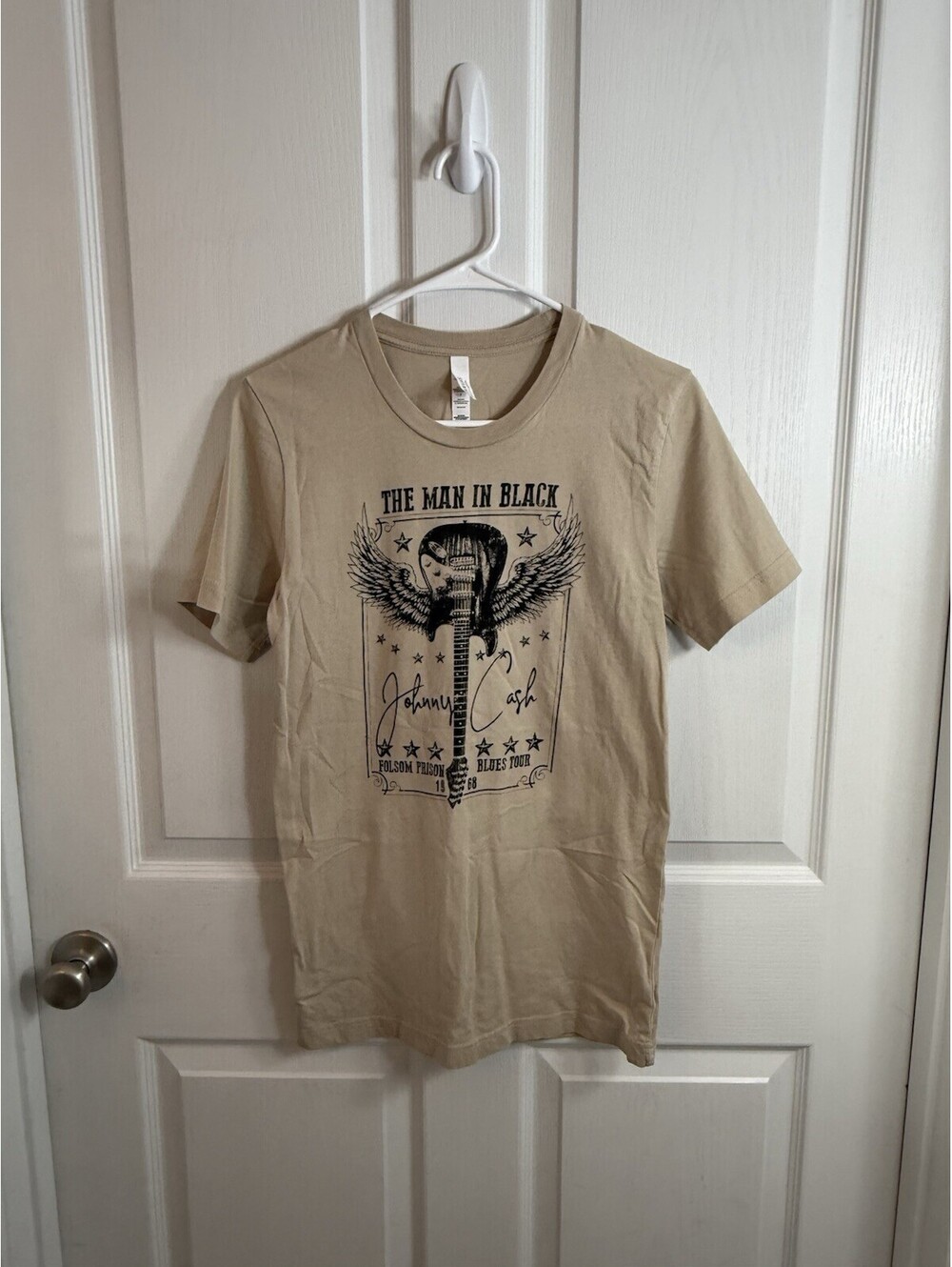 Johnny Cash The Man In Black ~ Folsom Prison Blues Tour 1968 ~ T-shirt Woman’s S